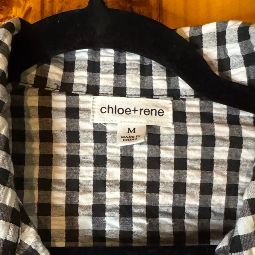 Chloe+Rene Black and White Gingham Midi Dress - Picture 2 of 4